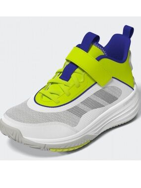 ADIDAS OWN THE GAME Kids Sneakers - Neon Yellow & Royal Blue Accent